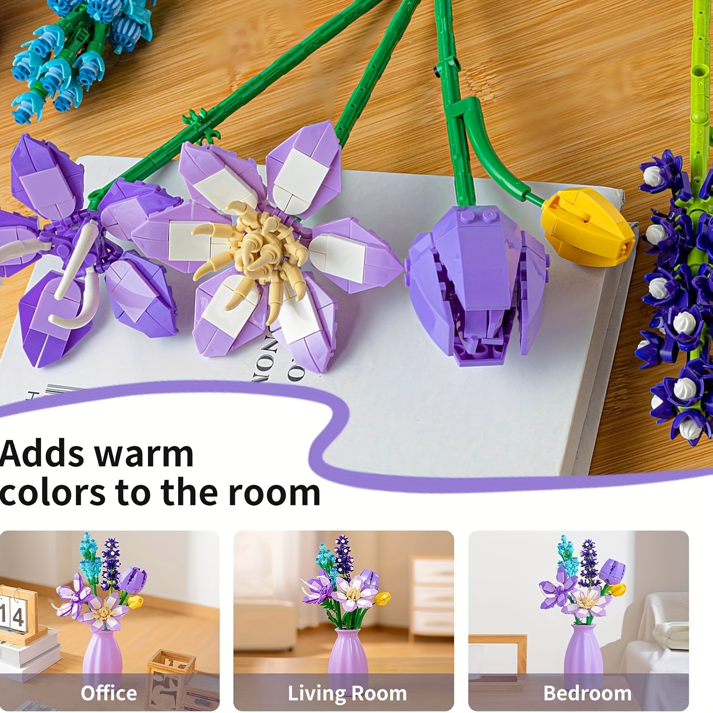 DIY Artificial Plant Kit with Building Blocks